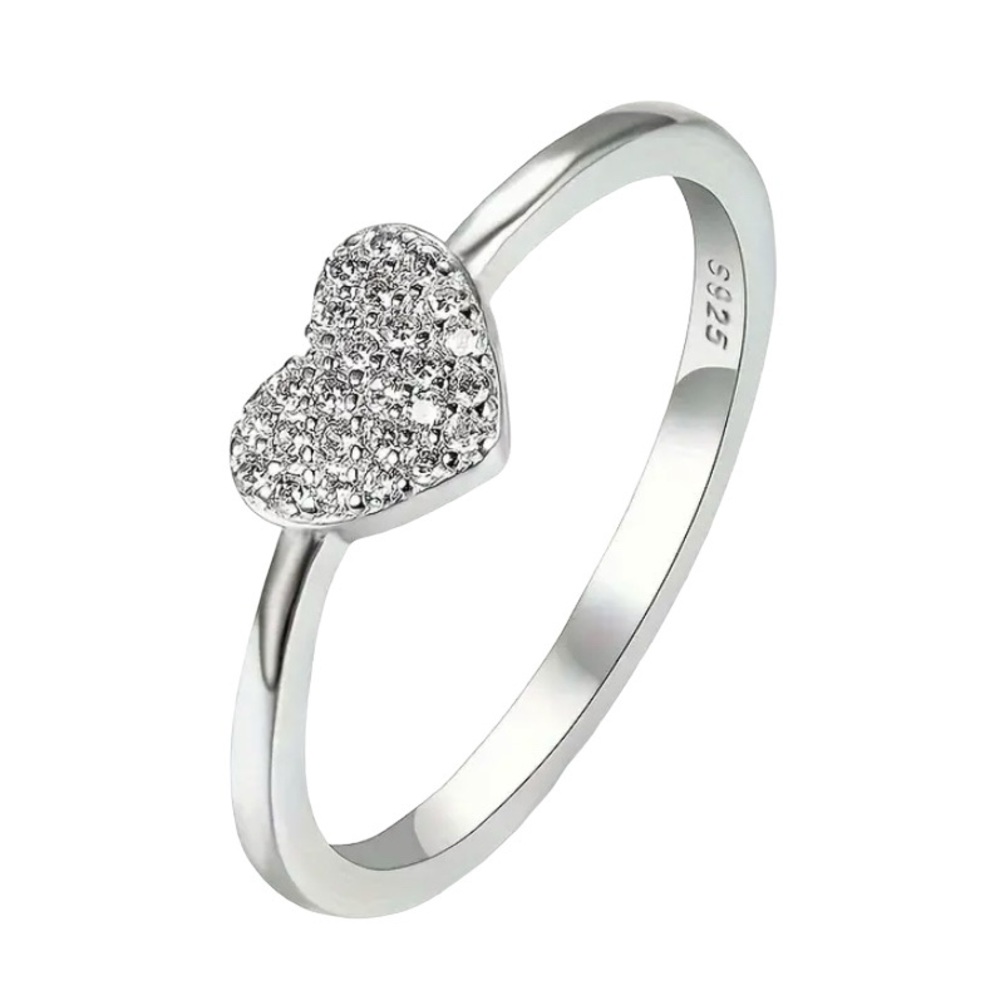 925 Stamped Sterling Silver Sweetheart Ring